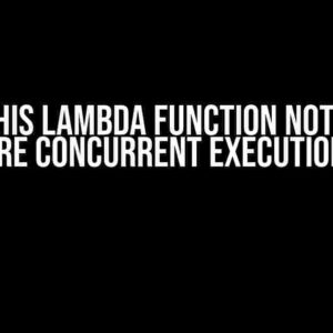 Why is this Lambda function not running more concurrent executions?